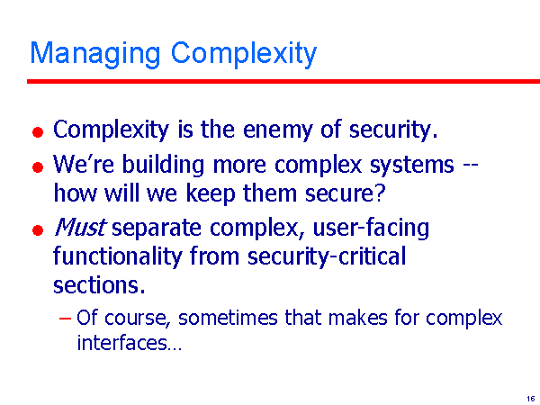 Managing Complexity