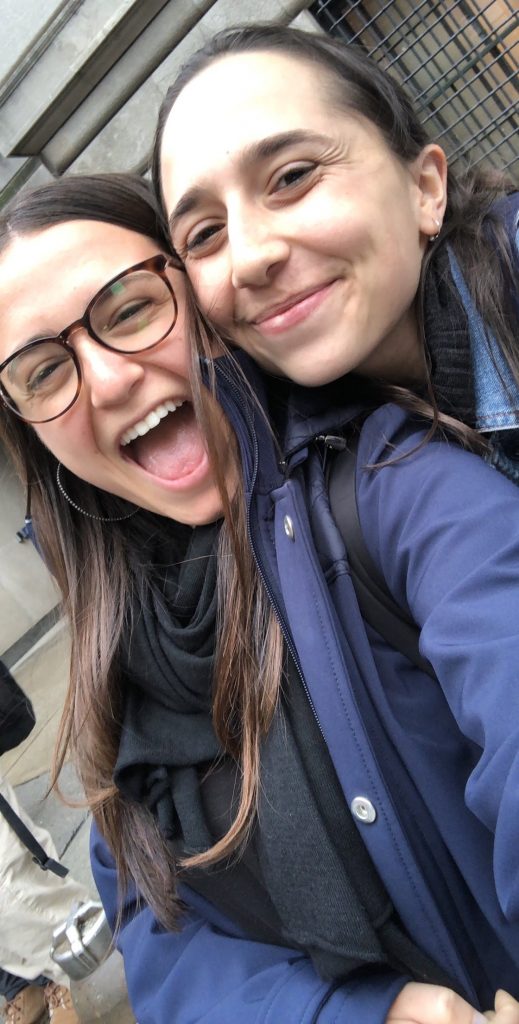Sara Bernstein and Rebecca Narin (BC '21), who became good friends after taking COMS 1004 together, as they finished their last class of Freshmen year!